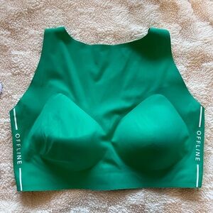 aerie High-Neck Crop Vibrant Green - NWOT!